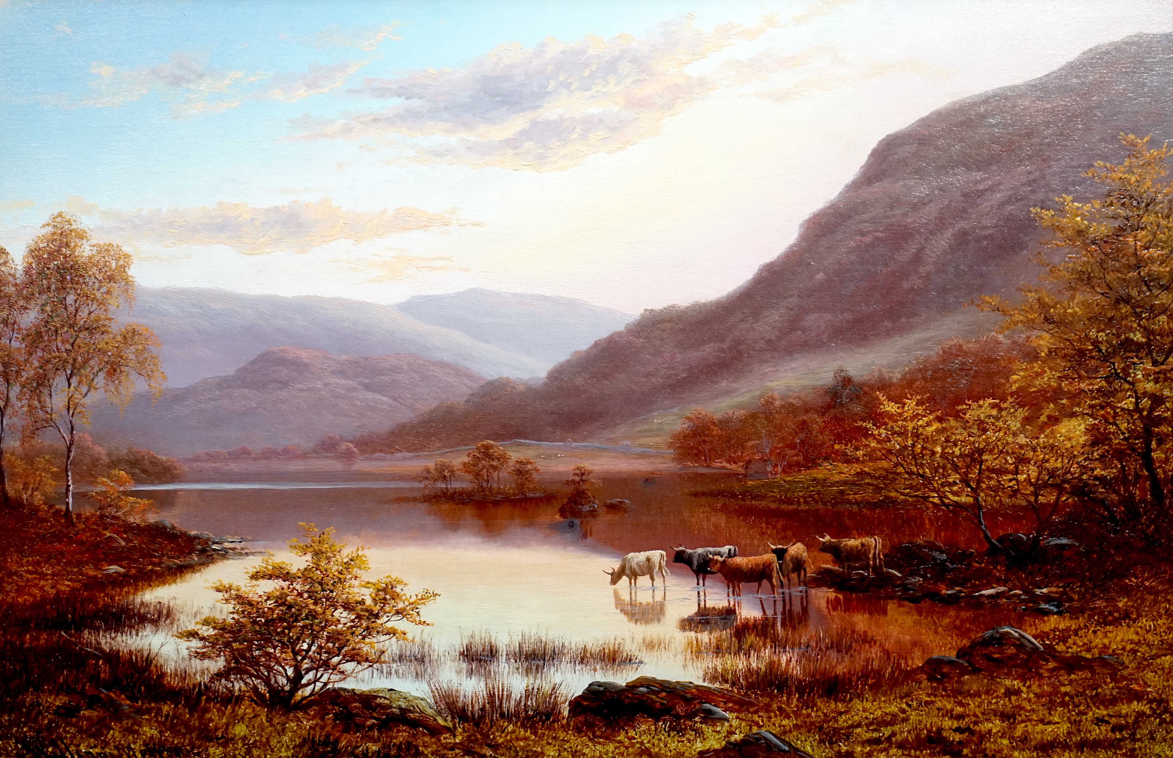 William Mellor (1851-1931), Rydal Water near Ambleside, Westmoreland, oil on canvas, 39 x 59.5cm